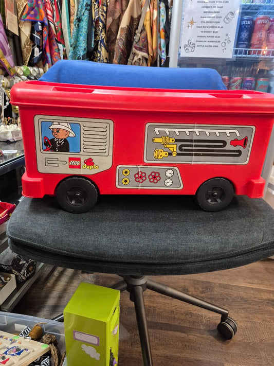 Red Lego Ride on Fire Truck W/Legos, 22" × 13" × 11"