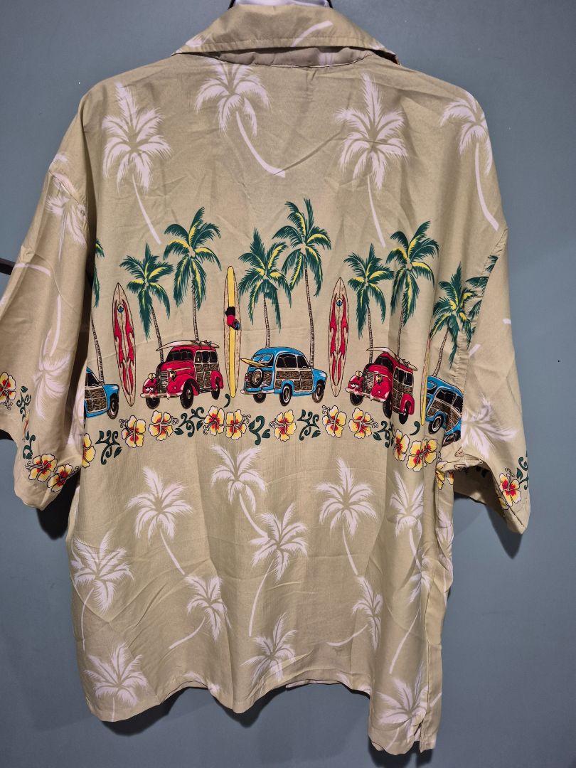 Pacific & CO Beach surf Hawaiian theme shirt, XXL