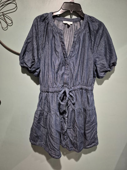 Free Assembly Denim Color Dress W/ Cinched waist, LG