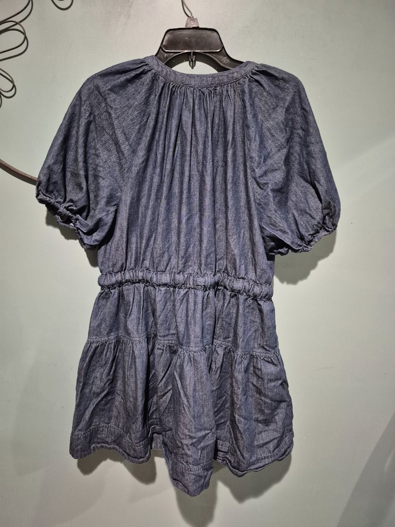 Free Assembly Denim Color Dress W/ Cinched waist, LG