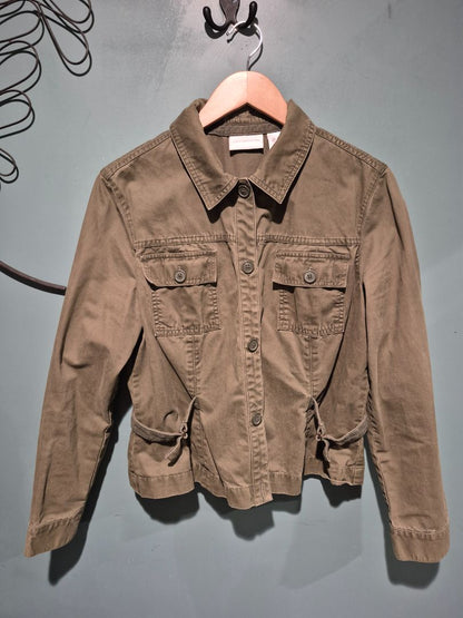 Olive Liz Claiborne Utility Jacket, L
