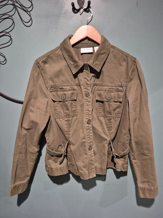 Olive Liz Claiborne Utility Jacket, L