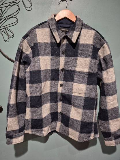 Banana Republic Plaid Flannel Lined Button Front Medium