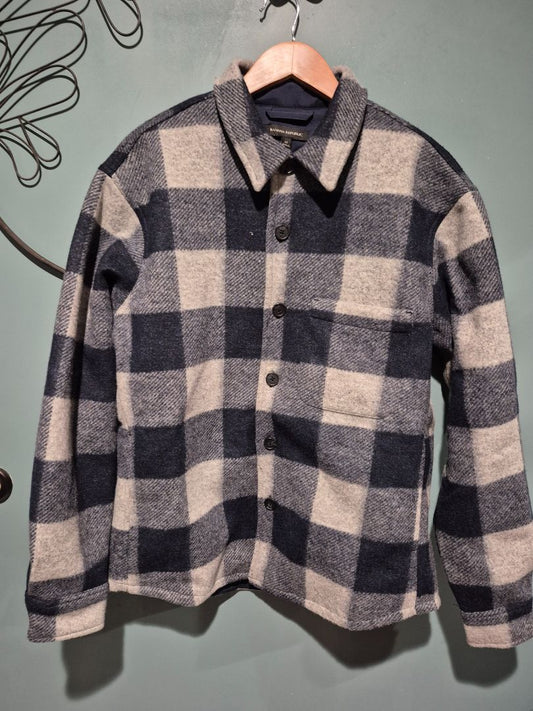 Banana Republic Plaid Flannel Lined Button Front Medium