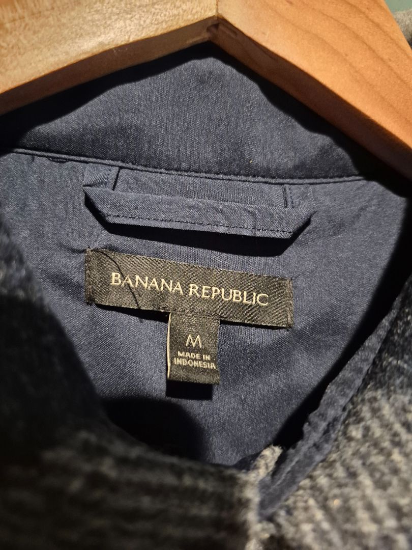 Banana Republic Plaid Flannel Lined Button Front Medium