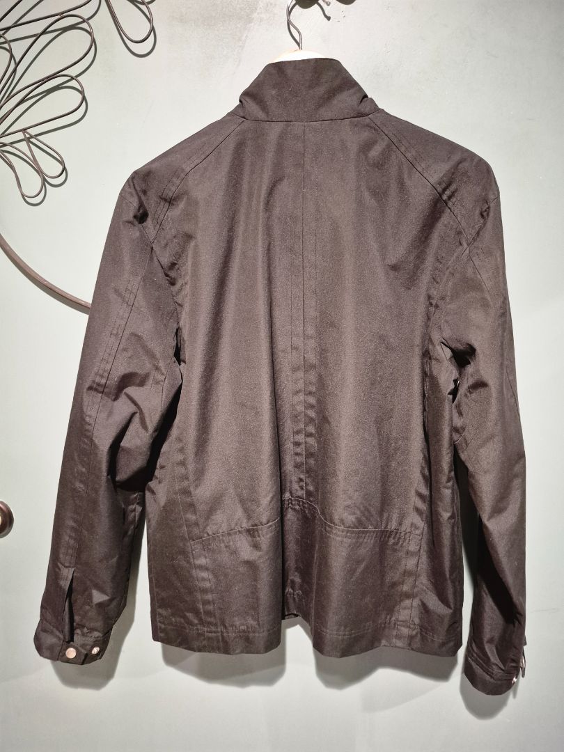 Cole Haan Trucker Jacket Full Zip Black Canvas