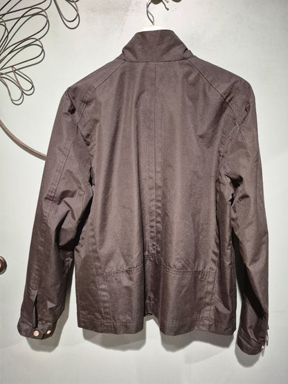 Cole Haan Trucker Jacket Full Zip Black Canvas