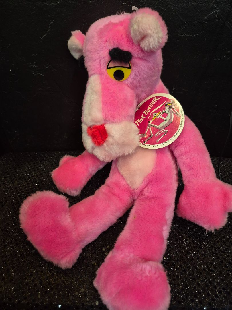 Pink 1980 United Artists The Pink Panther Stuffed Animal, 27"
