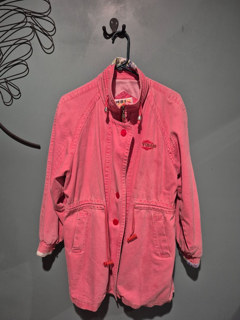 Pink Denim Utility Jacket