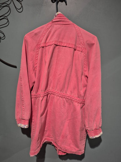 Pink Denim Utility Jacket