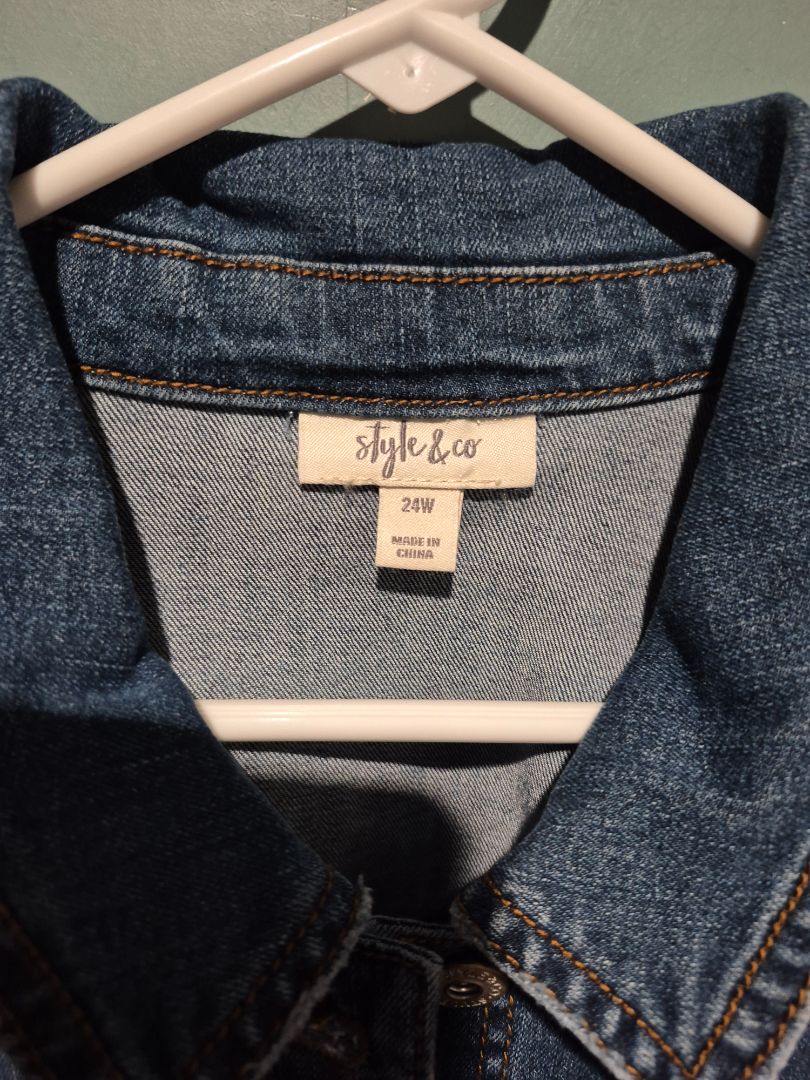 Style & Co Jean Jacket size 24W