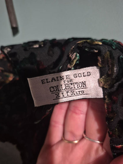 Black, Green, Gold Elaine Gold Head Wrap