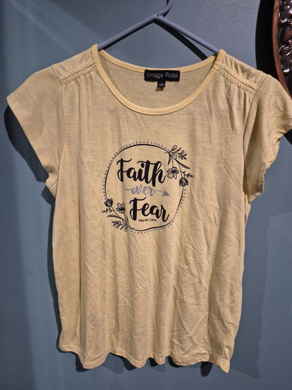 Yellow Vintage Rose T-Shirt, L