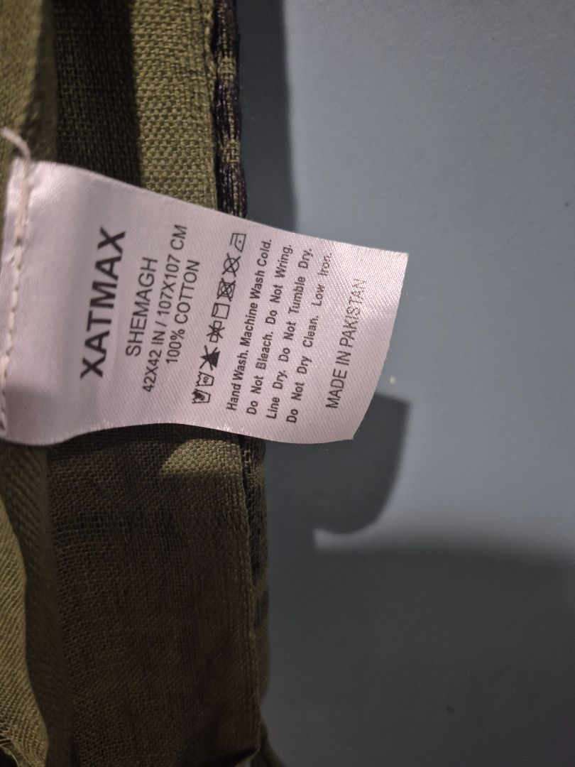 Green & Black  Shemagh Tactical Scarf, 42" × 42"