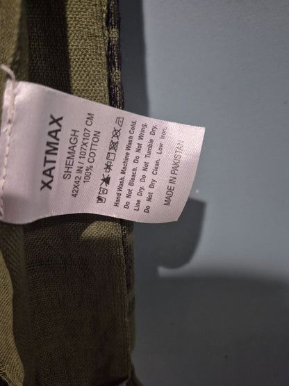 Green & Black  Shemagh Tactical Scarf, 42" × 42"