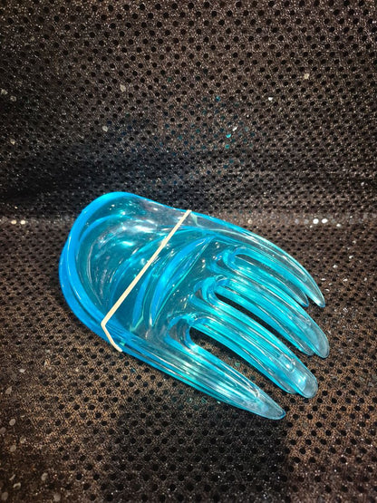 Aqua Vintage Plastic Hand Salad Servers