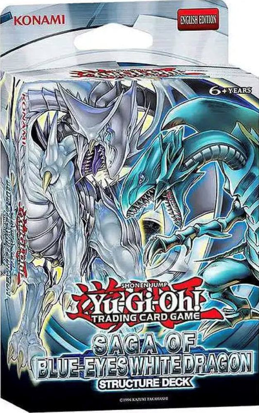 Blue and White YGO Structure Deck: Saga of Blue-Eyes White Dragon (2020 Date Reprint), 4 x 3 x 1