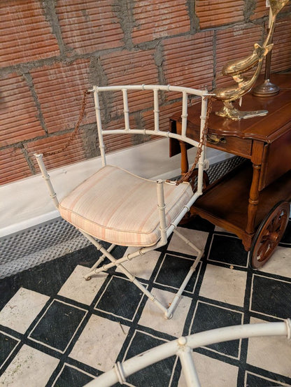 Vintage bamboo style table & chairs