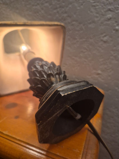 Pineapple Bronze Lamp, 11"