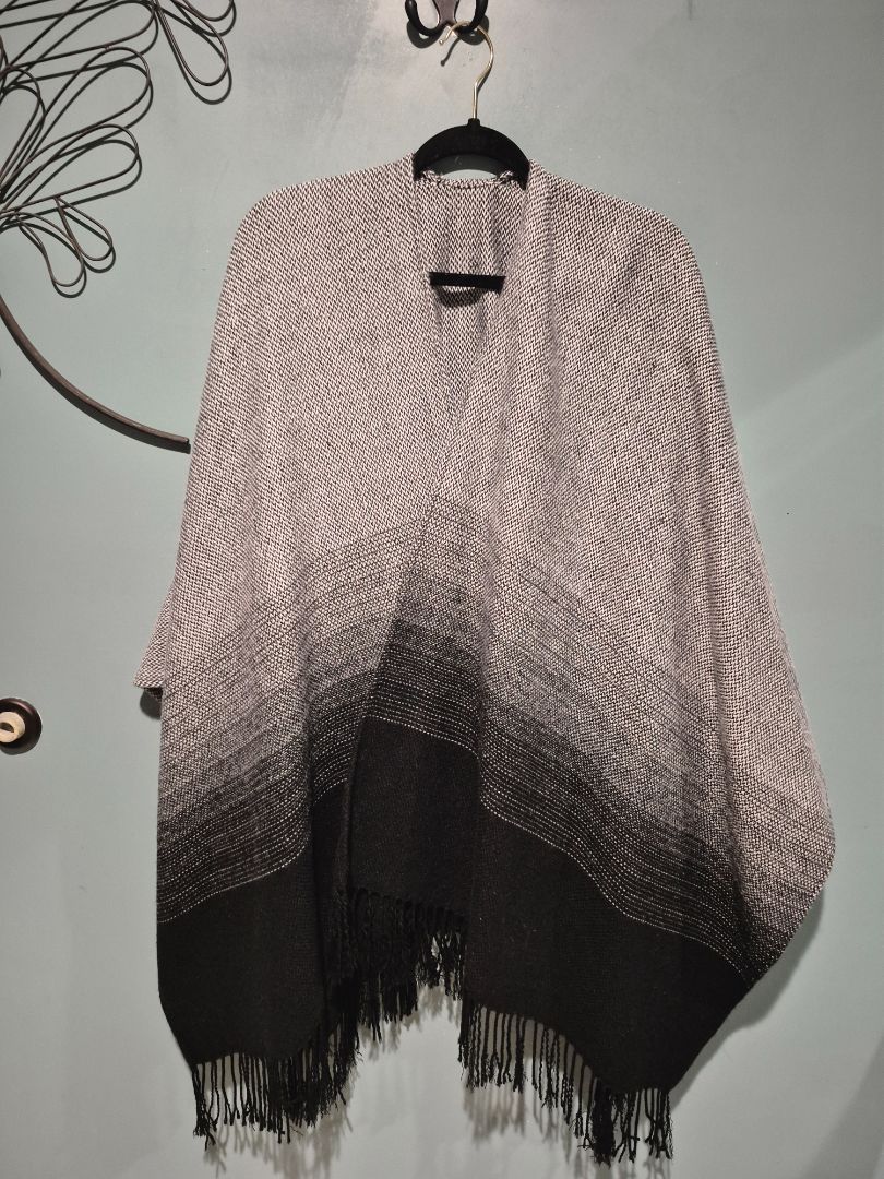 Grey to Black  Poncho