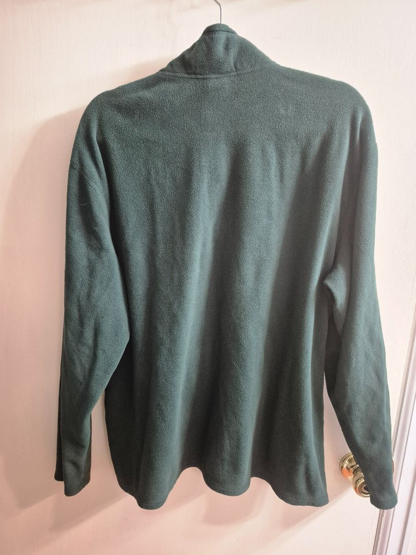 Green The North Face 1/2 Zipper Fleece Pullover, XL