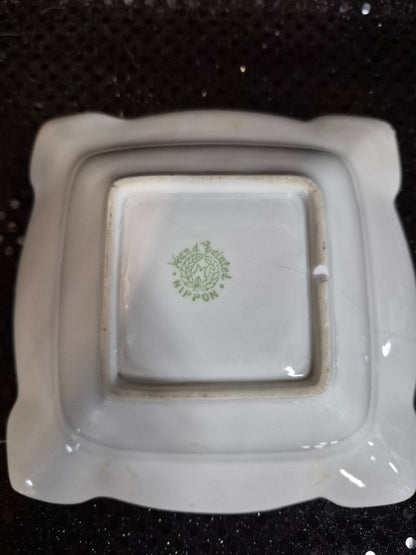Nippon Hand Painted Porcelain Square Bowl
