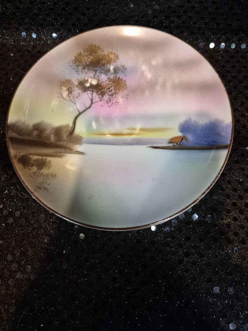 Hand Painted Noritake Plate, 6"