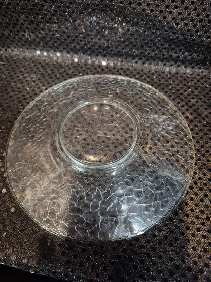 Clear  Crackle Glass Plate, 7"