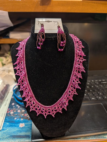 Bead Earrings and Necklace set