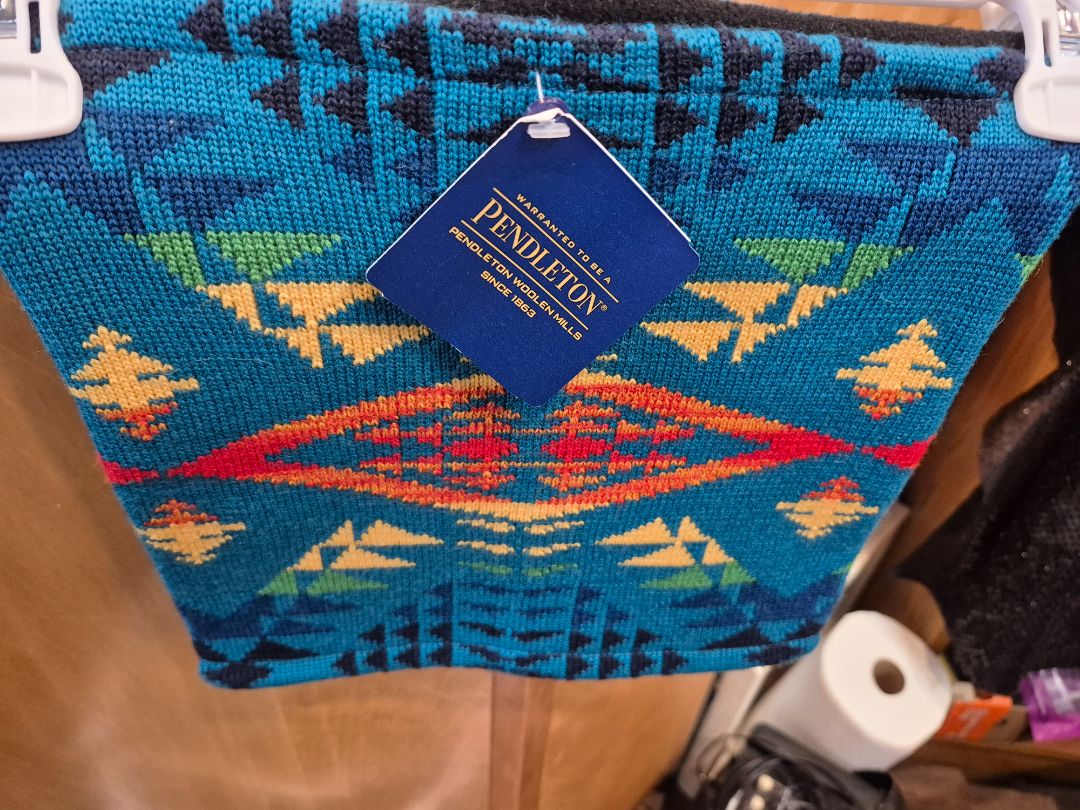 Blue Pendleton Neck Warmer