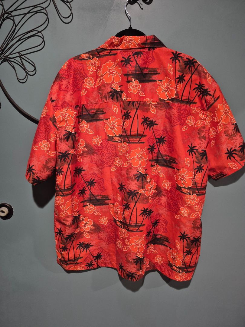 Orange No Boundaries Hawaiian Shirt, XL