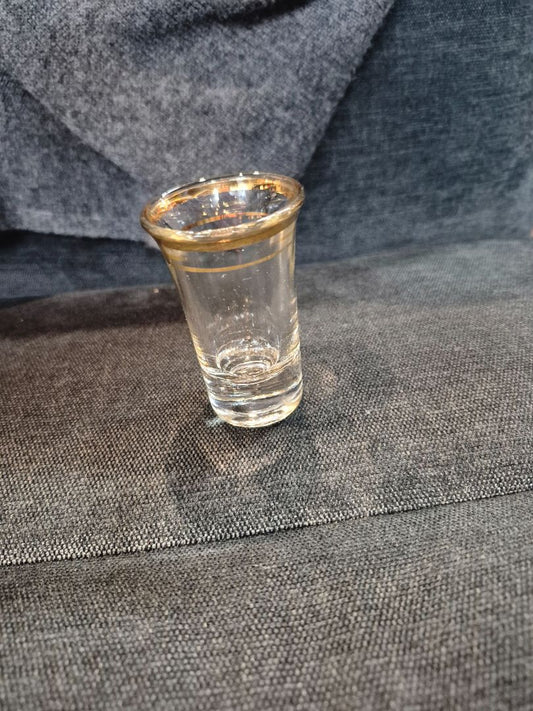 Gold Rimmed Shot Glass, 3"