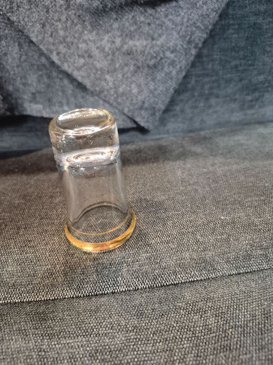 Gold Rimmed Shot Glass, 3"