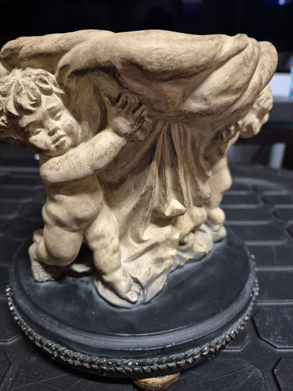 Vintage Plaster Cherub Bowl