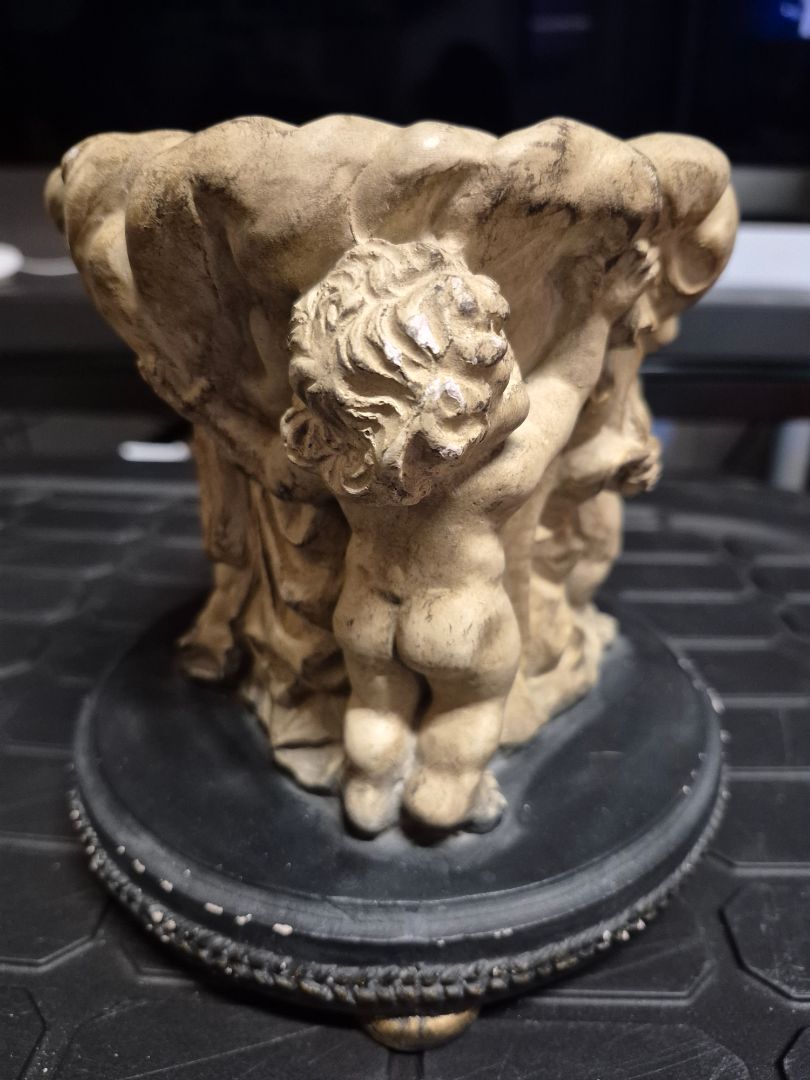 Vintage Plaster Cherub Bowl