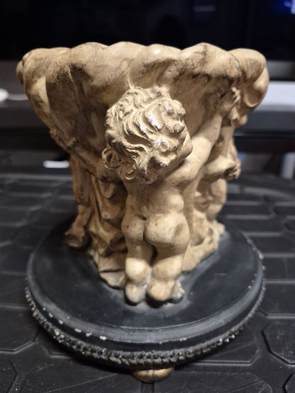 Vintage Plaster Cherub Bowl