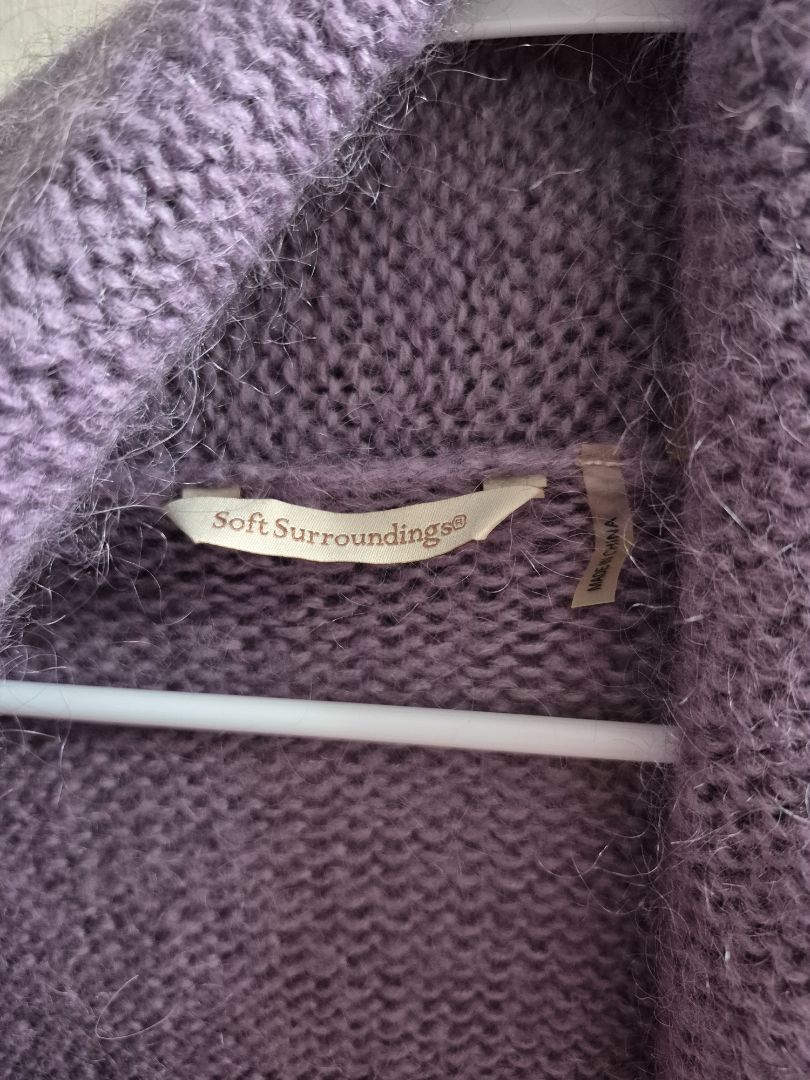 Purple Soft Surroundings Telluride Topper Cardigan, M