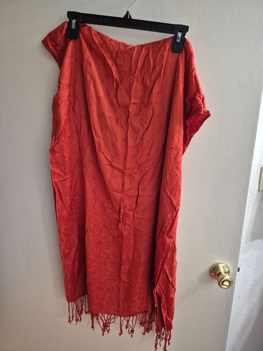 Burnt Orange Fine Shawl 100% Viscose Scarf