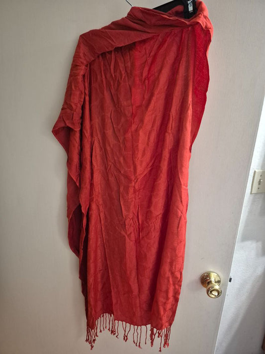 Burnt Orange Fine Shawl 100% Viscose Scarf