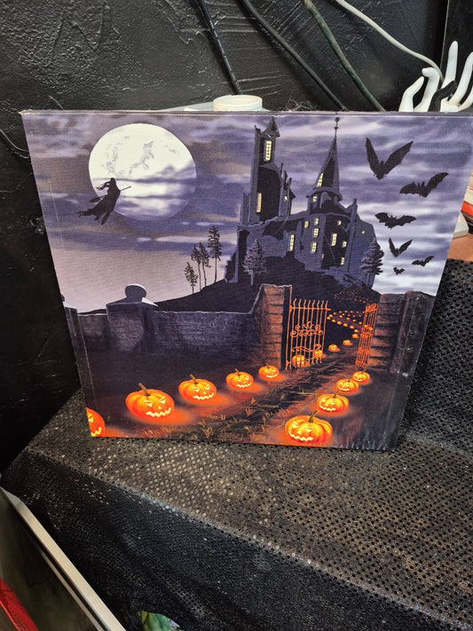 Haunted House w/LED Light up walkway, 15.75" × 15.75"