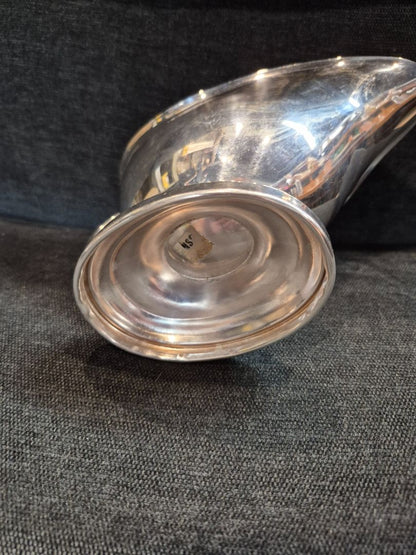 Silver Plated Gravy Boat, 7.5" × 3.75" × 4"