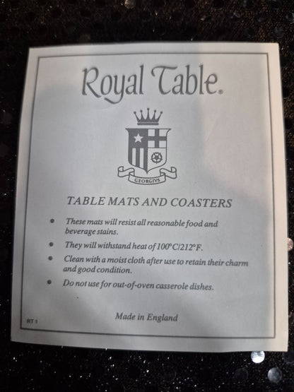 Royal Table "sitting pretty" Cork-backed 6 pc. coaster set