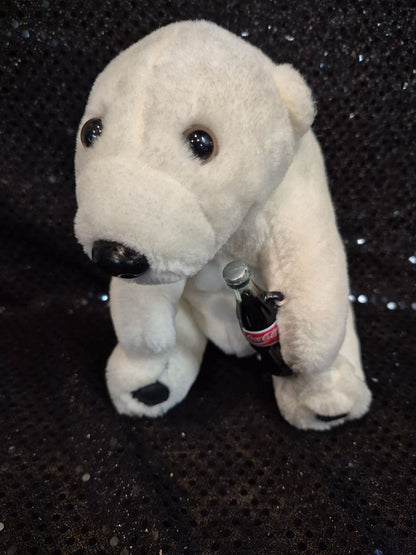 White  Plush Coca-Cola Bear, 6"