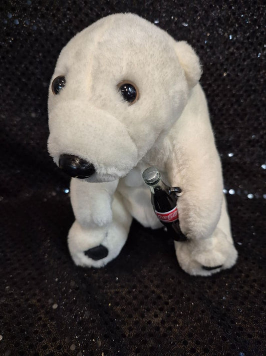 White  Plush Coca-Cola Bear, 6"