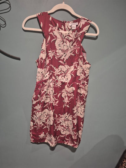 Red w/Wht Flowers Glamorous Dress, M