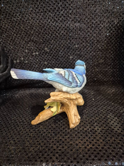 Andrea By Sadek Blue Jay Bird Porcelain Figurine