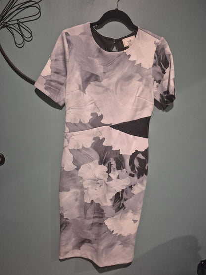 Wht/Grey/Blk Floral eci New York Dress, 6