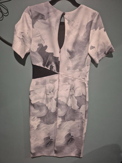 Wht/Grey/Blk Floral eci New York Dress, 6
