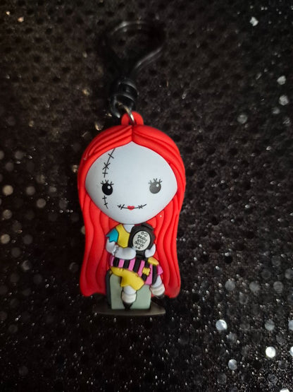 NBC Sally w/jar Bag Clip, 2.5"