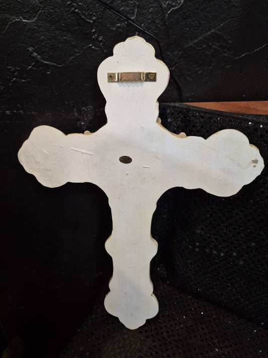 Beige  Cross Wall Hanging, 9.5" × 12.5"